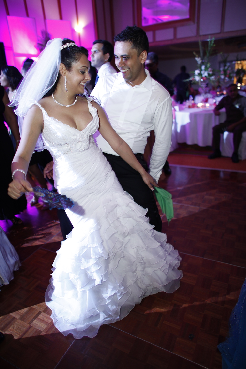 Bride and Groom dancing 